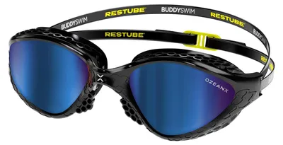 Produktbild von Restube Anti-Fog Schwimmbrille Herren Damen für Erwachsene, Schwimmbrille mit Panoramaglas, UV-Schutz, Verspiegelt, HCF Honeycomb Fit Nasensteg - Triathlon & Open Water