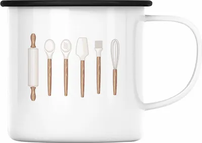 Produktbild von Trendation - Koch Emaille Tasse Geschenk Ist Mir Egal Ich Koch Das Jetzt So Köchin Geschenkidee (Schwarz)