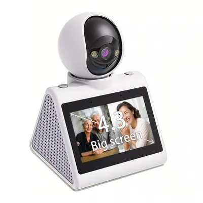 Produktbild von WLAN-Überwachungskamera, für Zuhause geeignet, 1080P Full-HD, Nachtsicht, Zwei-Wege-Video, 350° Weitwinkel, Bewegungsmelder, sichere Fernüberwachung