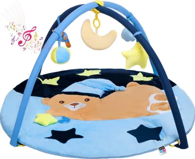 Produktbild von Spieldecke mit Melodie PlayTo Schlaf-Teddybär blau