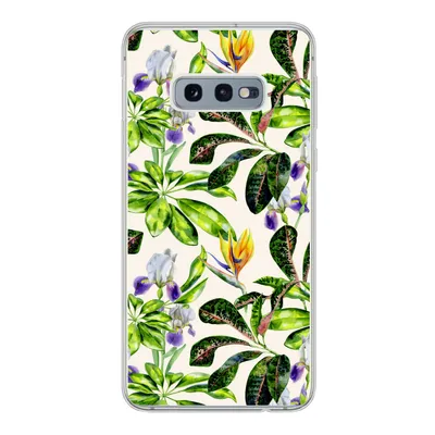Produktbild von MuchoWow® Handyhülle Schutzhülle Hülle für Samsung Galaxy S10e Blätter - Strelitzia - Blüte Silikon Softcase Handy Hülle - Handy