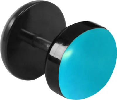 Produktbild von Fake Plug Ohrstecker Emaille Farbe - Türkis