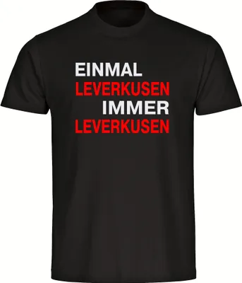 Produktbild von multifanshop Kinder T-Shirt - Leverkusen - Einmal Immer, schwarz, Größe 128
