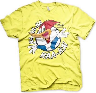 Produktbild von Woody Woodpecker HAHAHA T-Shirt - Large - Yellow