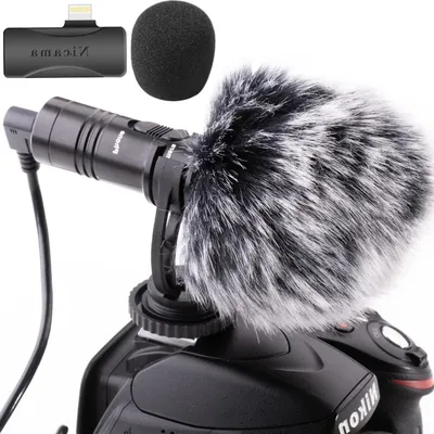 Productafbeelding van Externe Microfoon - Camera Audio - Video Opnames - Compact Ontwerp - 12 cm Pakket - Zwart