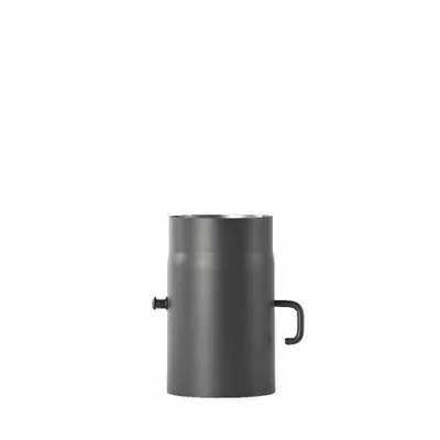Produktbild von Ofenrohr 250 mm, Ø 150 mm, schwarz Regulierklappe