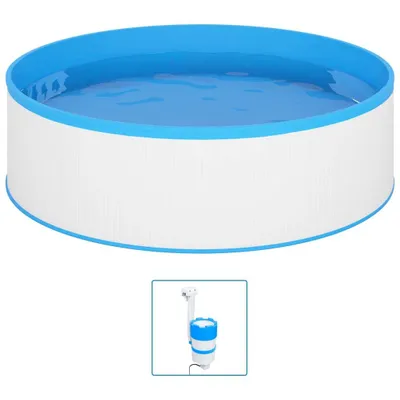 Produktbild von vidaXL Planschbecken mit Einhängeskimmer und Pumpe 350x90 cm Weiß
