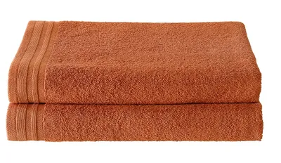 Produktbild von badetücher 140 x 70 cm Baumwolle orange 2 Stück
