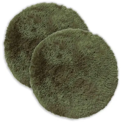 Zdjęcie produktu dla Pokrowce na poduszki vidaXL, 2 szt., HEERLEN, zielone, średnica 50 cm, polar PV