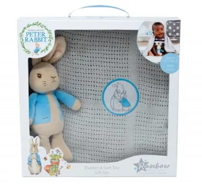 Obrázok produktu pre Darčeková súprava Rainbow Rabbit Peter s dekou