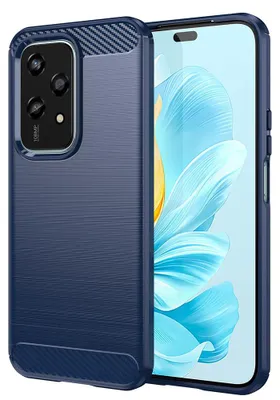 Produktbild von Carbon Shield TPU Hülle für Honor 200 Lite - Eleganter Schutz in Blau KP36637
