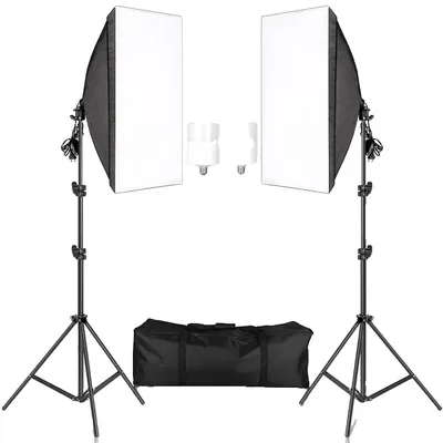 Obrázok produktu pre Sady fotografického osvetlenia softbox, profesionálny systém nepretržitého osvetlenia, pre fotografické štúdio, 30W LED žiarovka