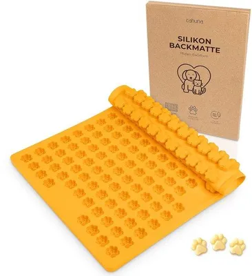 Produktbild von Silikonbackmat für Hundekekse - Mini-Pfoten Backform - BPA-frei - Wiederverwendbare Backunterlage