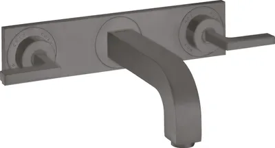Produktbild von hansgrohe AXOR Citterio 3-Loch Waschtischarmatur Unterputz, Auslauf 222mm, Hebelgriffe, Platte für Wandmontage, 39148340