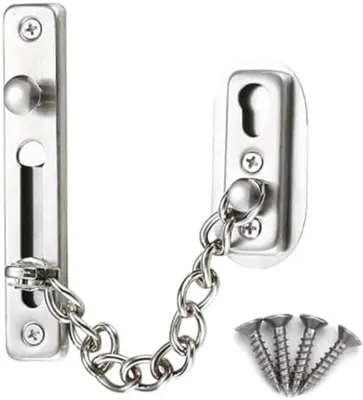 Produktbild von PromoHome® Sicherheitskette mit Federschloss für zusätzlichen Schutz, 12 x 4 x 2 cm, Silber
