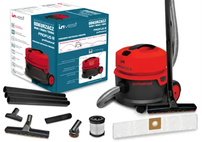 Zdjęcie produktu dla Odkurzacz przemysłowy Invest PROFUS III 1200W, zasięg pracy 12 m, zawór ochronny, 10L