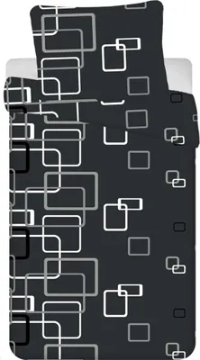 Obrázek produktu pro Moderní ložní prádlo 200 x 220 cm ze 100% bavlny - čtvercový vzor