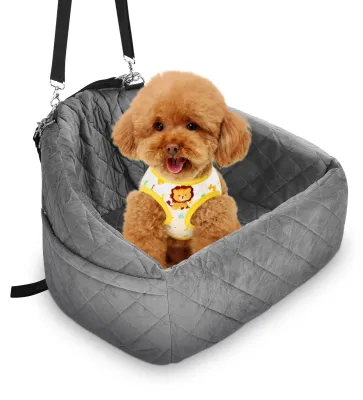 Image de Siège auto pour chien imperméable - Stable avec sangles de fixation - Pour petits/moyens chiens