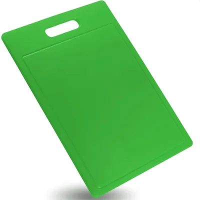 Productafbeelding van Snijplank met sapgoot en handvat - kunststof, BPA-vrij, 35 x 25 x 1 cm