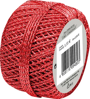 Produktbild von SUSY CARD Zierkordel "Cordonnet" rot (B)1 mm x (L)20 m