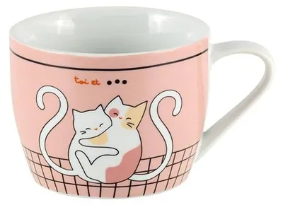 JUMBO Schale, kuschelige Katze, Porzellan, 1 Stück