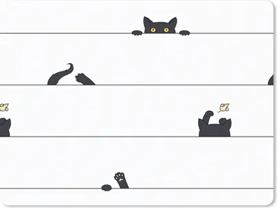 Produktbild von MuchoWow® Mauspad Mousepad Katze - Muster - Maus - Jungen - Mädchen - Kinder - Kinder 40x30 cm - Mousepads - Maus Mat - Pad - Mausunterlage - Anti Rutsch