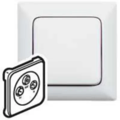 Produktbild von Legrand 776773 Abdeckung Antennen- Steckd. 3-Loch TV-R-SAT Creo ultraweiß