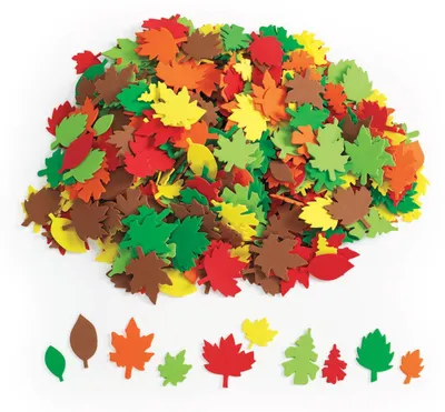 Produktbild von Colorations – Farbige Blätter aus Schaumstoff, 500 Stück