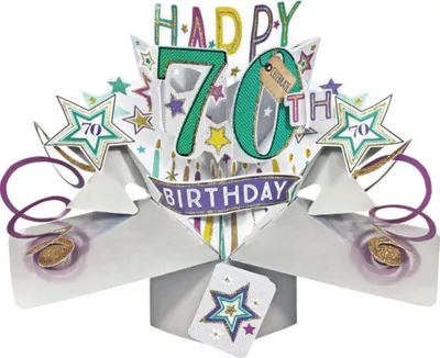 Produktbild von Grußkarte PopUp "Happy 70th Birthday"