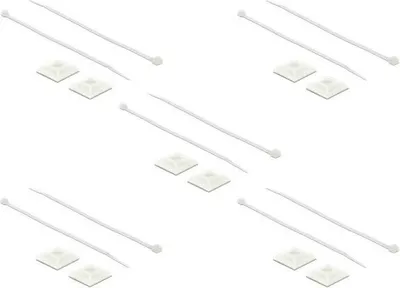 Obrázok produktu pre DELOCK Befestigungssockel 25 x 25 mm mit Kabelbinder weiß