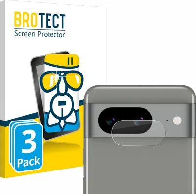 Produktbild von 3x BROTECT Schutzglas für Google Pixel 8 (NUR Kameraschutz) Schutzfolie Panzer Folie Glas Display Schutz klar