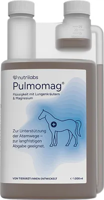 Produktbild von NutriLabs Pulmomag 1 Liter | für Pferde | Kräuterextrakt zur Unterstützung der Atemwege