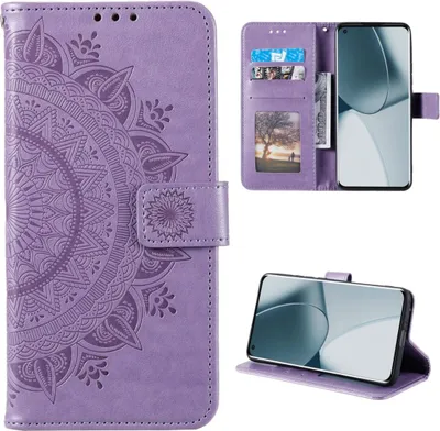 Produktbild von Hülle für OnePlus 10 Pro 5G Handyhülle Flip Case Cover Etui Mandala Lila