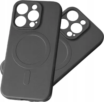 Immagine prodotto di Custodia in silicone compatibile Magsafe per Iphone 15 Plus Custodia in silicone - Nero