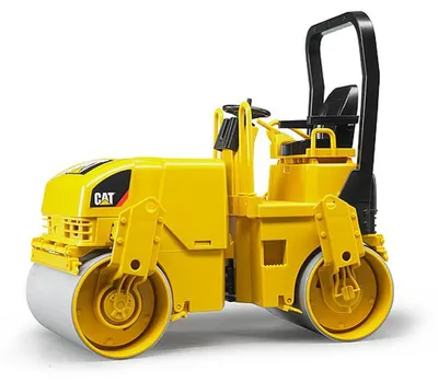 Produktbild von Bruder 02433 - Cat Tandem-Vibrationswalze - 1:16 Fahrzeuge, Baufahrzeug, Baustelle, Baumaschine, Straßenwalze