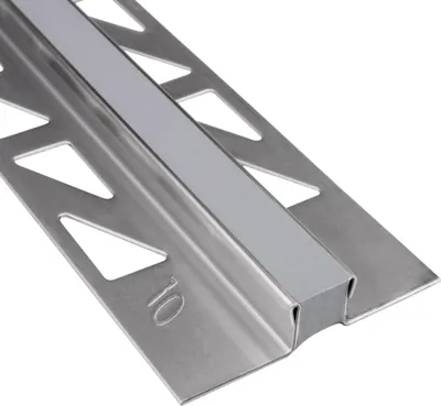 Produktbild von Dehnfugen Edelstahl Fliesenschiene Fliesenprofil silber matt L250cm 10mm