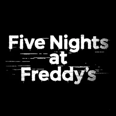 The image displays the title of the game "Five Nights at Freddy's" in a distressed, white font against a black background.