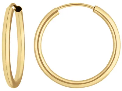 Produktbild von Paar Ohrringe Creolen rund schlicht Ohrschmuck aus 333 Gold Gelbgold 19x2mm