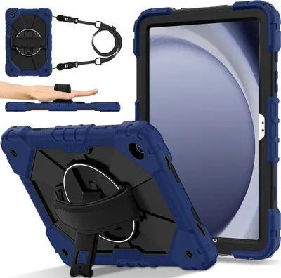 Obrázok produktu pre Puzdro na tablet Samsung Galaxy Tab A11 Plus Outdoor s 360° otočným ramenným popruhom, modré