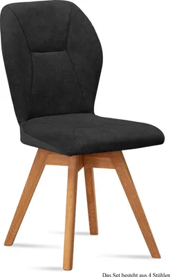 Produktbild von Esszimmerstuhl drehbar (4er-Set) Draga 51x92x60 Eiche geölt/Anthrazit