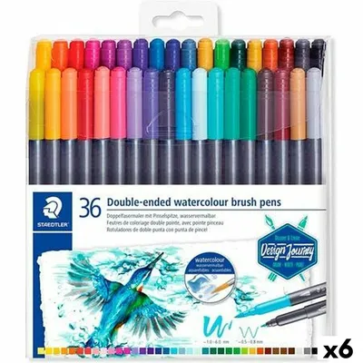 Image de 1 stylo feutre STAEDTLER 3001 TB36, pointe D, soluble à l'eau, 36 pièces