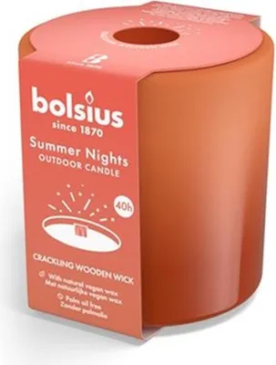 Produktbild von Bolsius Outdoor-Kerze orange Summer Nights Terrakotta 60 Brennstunden