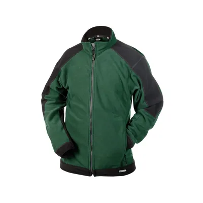 Produktbild von DASSY® Kazan Zweifarbige Fleecejacke FLASCHENGRÜN/SCHWARZ Gr.S Länge: STANDARD
