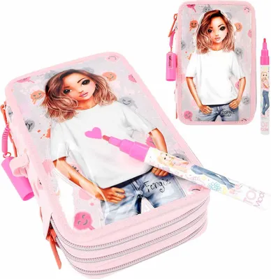 Produktbild von TOPModel 3-Fach Federtasche mit Stift HAPPY TOGETHER