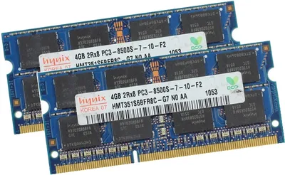 Zdjęcie produktu dla 8GB 2x 4GB DDR3 Hynix Ram Memory 1066 Mhz 1067 Mhz Notebook, Laptop Pc-8500