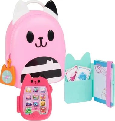 Produktbild von Gabby's Dollhouse , Gabby Girl Unterwegs-Reiseset, Rollenspiel-Reisespielzeug, Spielzeug-Reisepass, Spielzeugtelefon und Kompassanhänger, Kinderspielzeug für Mädchen und Jungen, Tier, 3 Jahr(e), Mehrfarbig