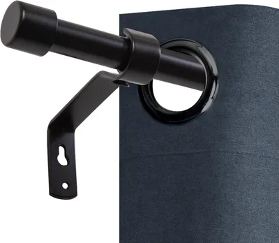 Produktbild von Gardinenstange ausziehbar 120 - 210 cm Vorhangstange Schwarz