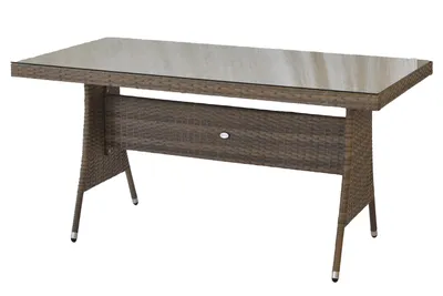 Produktbild von Merxx Gartentisch Teneriffa 160 x 90 cm - Aluminium/Kunststoffgeflecht