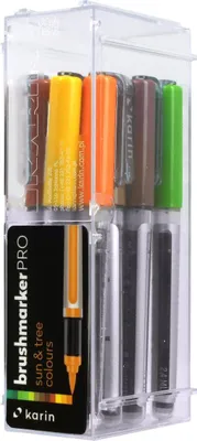 Obrázok produktu pre Súprava značkovačov Karin brushmarker pro s 12 rôznymi "farbami slnka a stromov".