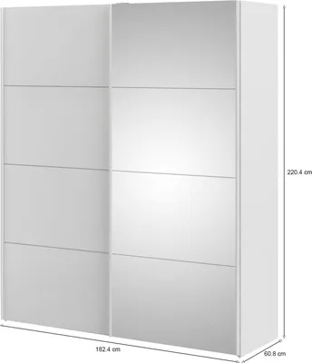 Immagine prodotto di Dmora Guardaroba 2 Ante Seraphin 60.8x220.4h cm Bianco, Appendiabiti 2 Ante